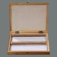 木质载玻片存放盒  可放50片 带索引号