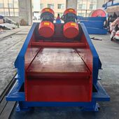 频振动直线筛 激振器双轴脱水筛 双电机大型筛分机1836型现货