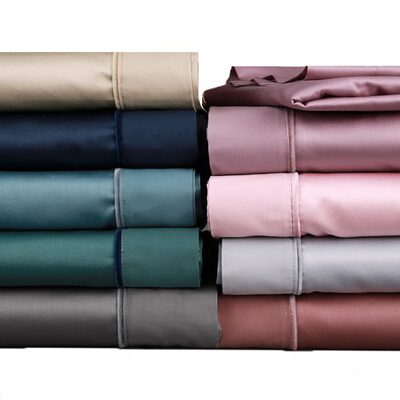 1000根1200根1600根高支高密埃及棉贡缎布料被套床单床裙可定做