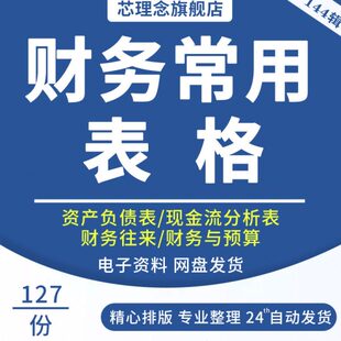 公司企业财务常用报表表格应收应付款管理现金管理报表模板模板公