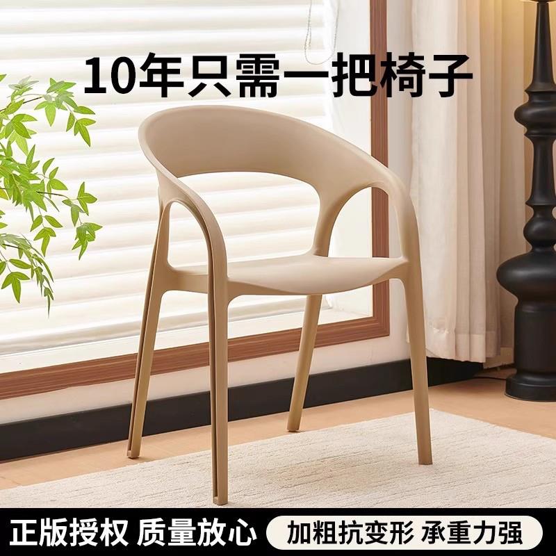 塑料椅子加厚家用靠背餐椅休闲椅餐厅商用可叠放板凳客厅备用椅子