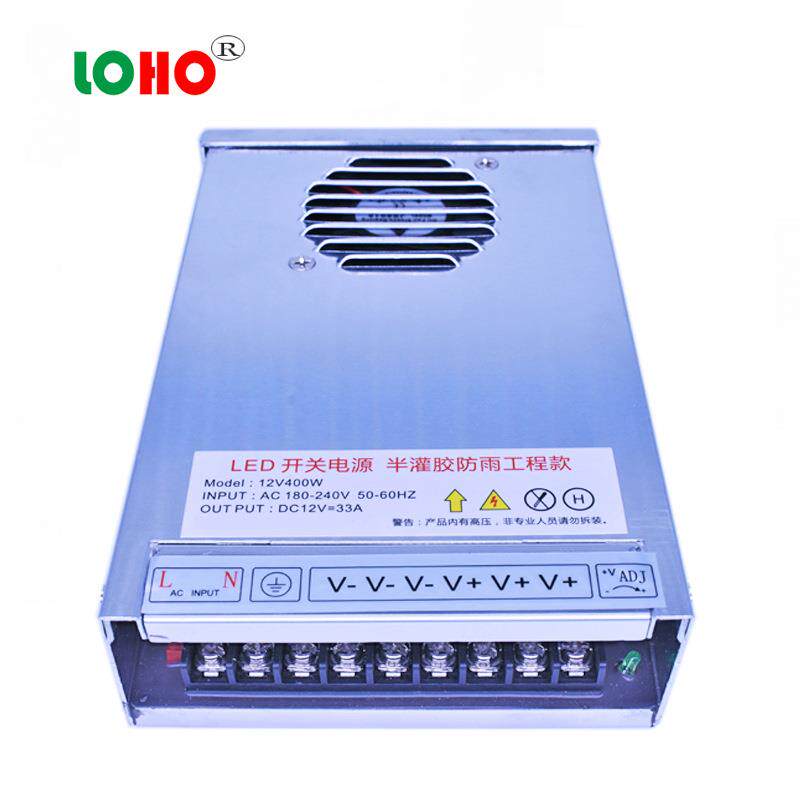 24V12V400W超薄灌胶防水电源12V24V36V400WLED发光字防雨防潮电源