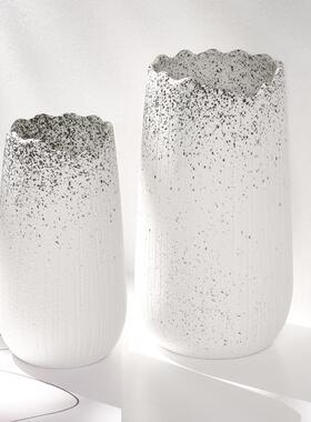 蜀门大号落地北欧白色陶瓷花瓶展厅装饰干花客厅插花摆件花器摆设