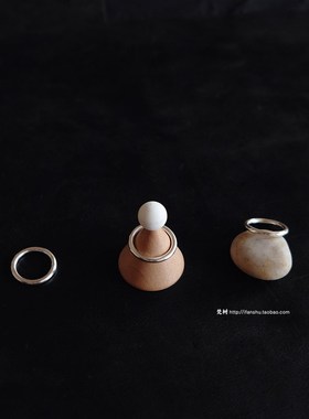 梵树For handmade-《奶z油冰棍》990足银 手工厚实圆线光面戒指