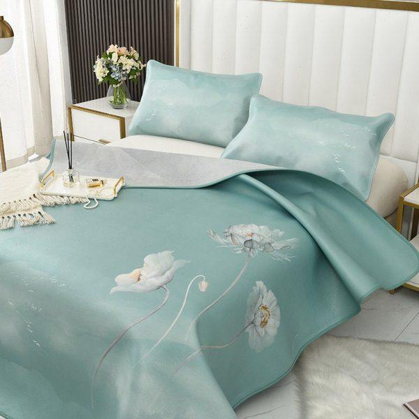 头层牛皮彩绘凉席三件套1.8席子双人床1.5折叠空调软席真皮,床上用品,牛皮席,淘宝优惠券,粉丝福利购,淘宝优惠卷