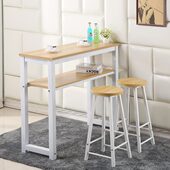 简易吧台家用小餐厅长方形高脚桌靠墙吧台桌高桌子双层桌长条桌