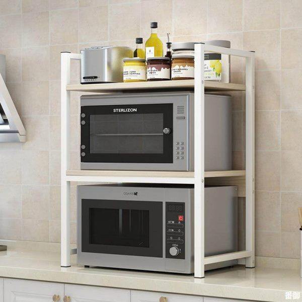 厨房置物架落地多层微波炉架收纳储物架免打孔台面烤箱架子省空间,厨房/烹饪用具,微波炉置物架,淘宝优惠券,粉丝福利购,淘宝优惠卷