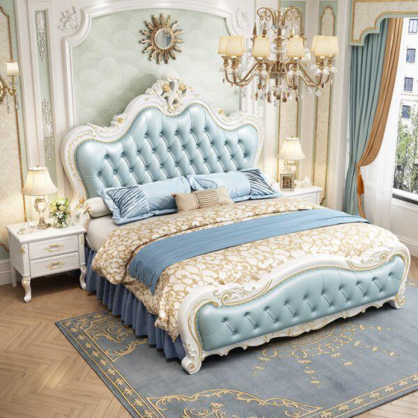 欧式床双人床全实木床主卧奢华现代简约1.5米公主床1.8米婚床家具