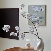 梦鹿工作室哑光白色扭扭陶瓷花瓶简约现代家居样板间装 饰插花摆件