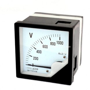 直流电压表 6C2-750V 600v 1000V 1200V 1500V 2000V 80*80mm