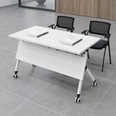 折叠会议培训桌椅职员办公桌侧翻课桌椅学生移动拼接长条桌培训台