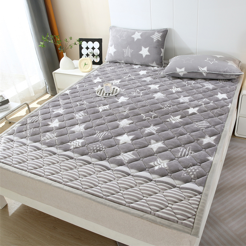 冬季A类加厚床垫软垫学生宿舍法兰绒家用加绒夹棉床褥垫子