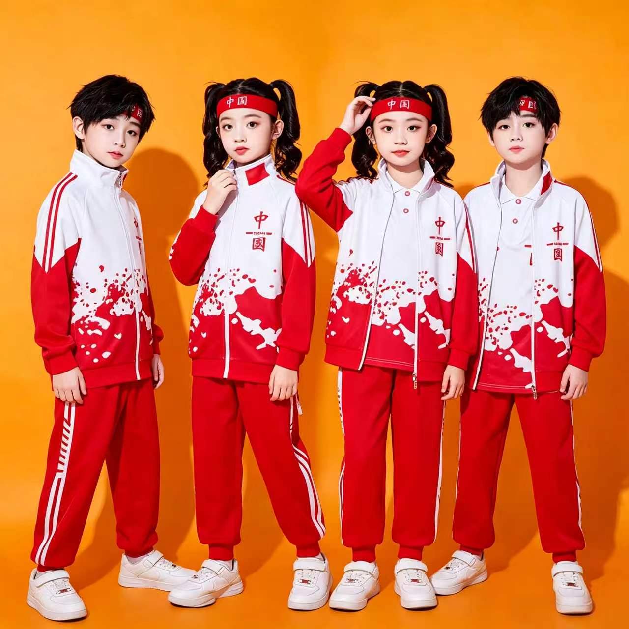儿童啦啦队演出服中小学生运动会