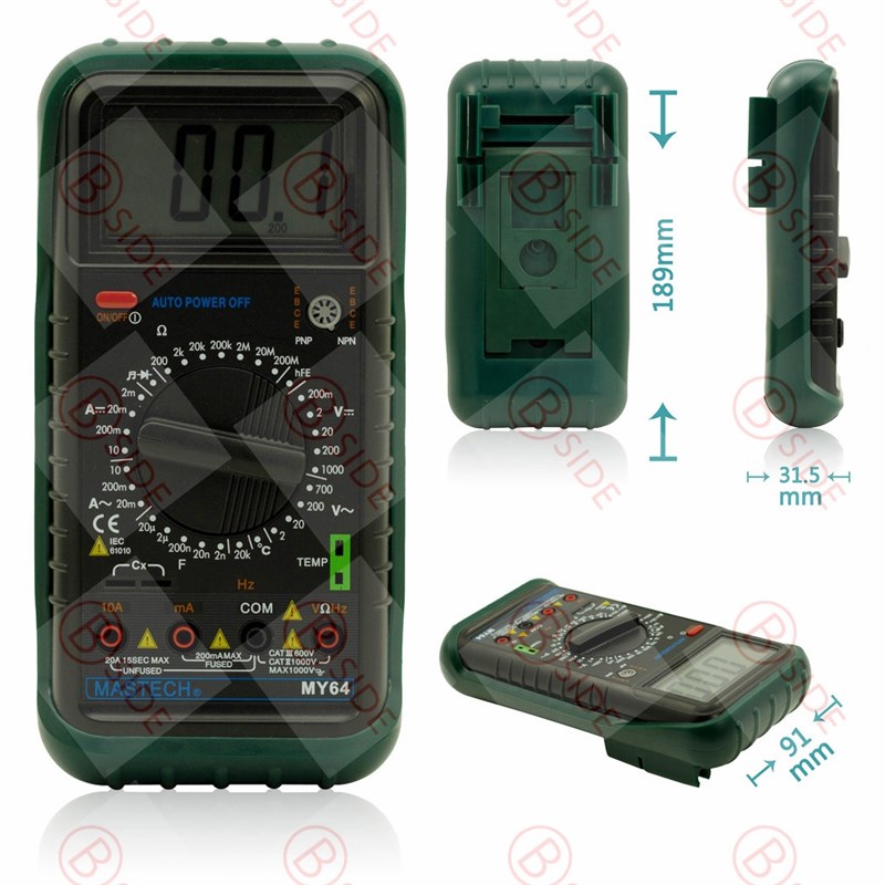 MASTECH华仪 MY64经典款手持数字万I用表带温度电容测试18月保修