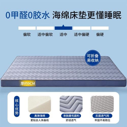 乳胶海绵床垫软垫学生宿舍铺底褥子加厚垫被家用榻榻米单双人
