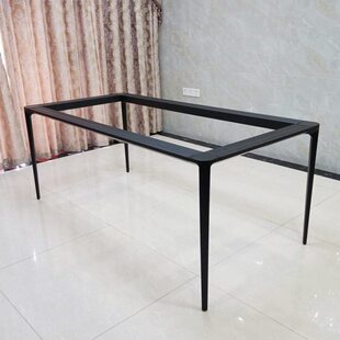 意式岩板餐桌脚家用小户型大理石餐台脚圆角餐桌桌腿办公支架桌面