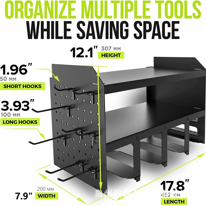 坚固电动工具收纳墙挂架电钻架手持式和电动工具收纳架钻孔收纳架