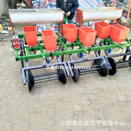 花生起垄播种机农用四轮车收获机带花生点播施肥机花生起垄播种机