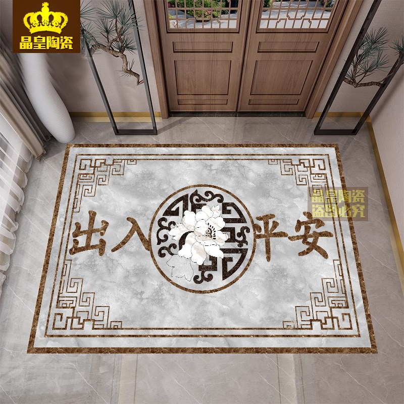 定制拼花地c砖800x800微晶石抛晶砖客厅餐厅入户过道拼花瓷砖