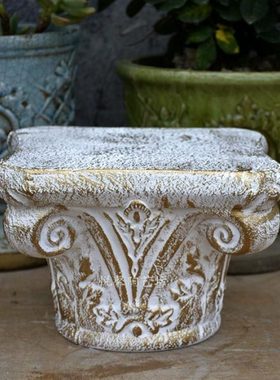 欧式家居落地陶艺摆件 阳台庭院花园花盆底座 家居装饰品 底座