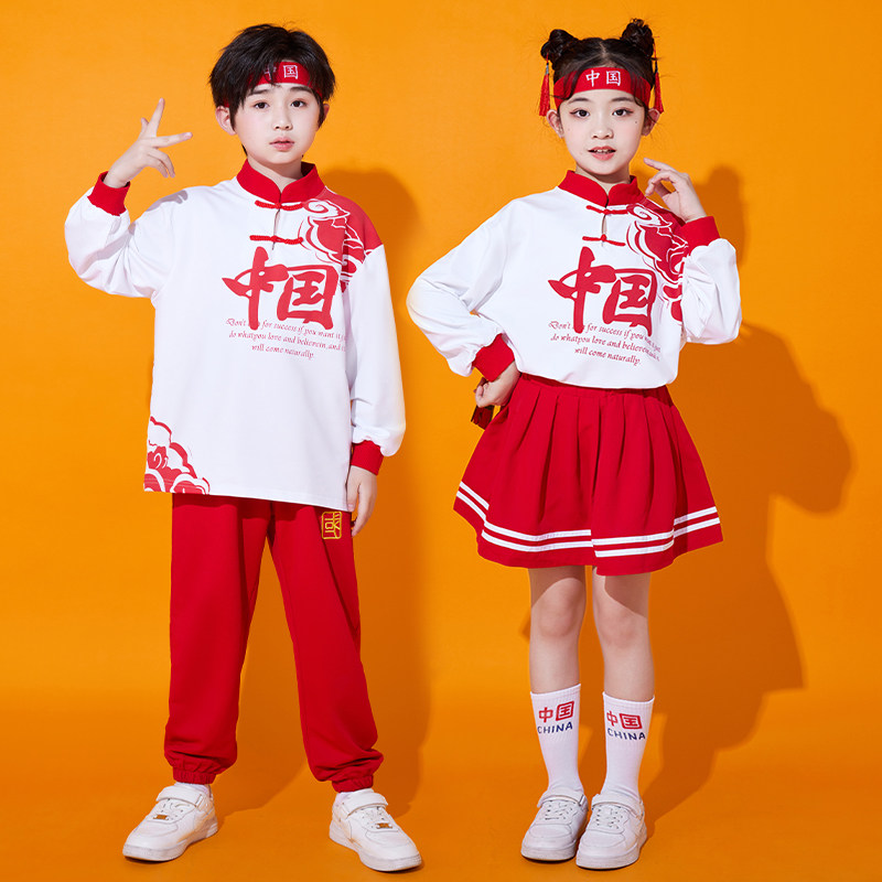 儿童啦啦队演出服套装