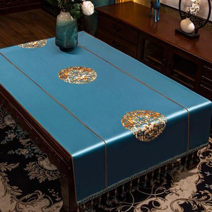 中式家用长方形桌布布艺餐桌垫现代电视柜盖布客厅茶几垫桌旗定制