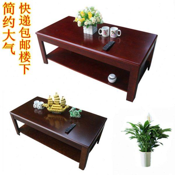 韩式双层茶几时尚简约功夫办公茶几客厅咖啡桌现代实木小茶几