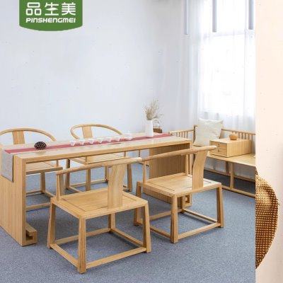 竹家具臻品 日式办公茶桌椅茶室民宿用功夫茶台中式会客泡茶桌椅