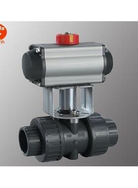 Q611F-10UDN25内螺纹塑料气动球阀，PP、UPVC塑料气动球阀