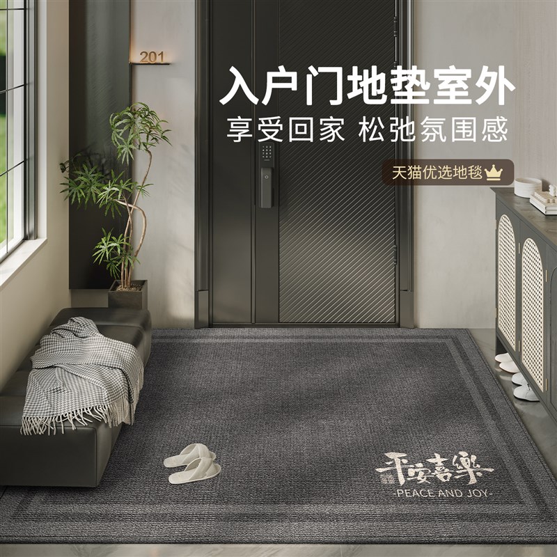 入户门地垫室外202p5新款耐脏免洗高级感进门防滑地毯可裁剪可定
