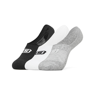 斯凯奇男女通用经典logo缤纷休闲舒适百搭优质棉锦纶船袜弹力包裹