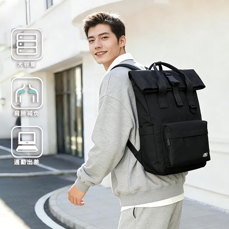 斯凯奇男女同款双肩包大容量轻便旅行运动休闲电脑大学生书包背包