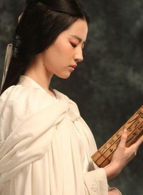 古风竹简舞蹈表演道具摆真书中仿式件假书手卷汉服古装写真拍照
