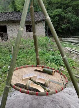 小孩子玩沙池工具竹漏斗沙漏竹子筛幼儿园户具沙水池玩外安吉游戏