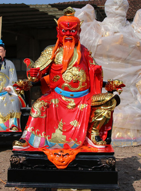王树官王天君雷神火神16寸1米6灵脂玻璃钢彩绘佛寺像庙供奉摆件像