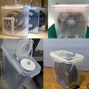 3D打印机PLA耗材干燥箱1KG料盘双层密封圈储料盒4L米桶密封罐防潮