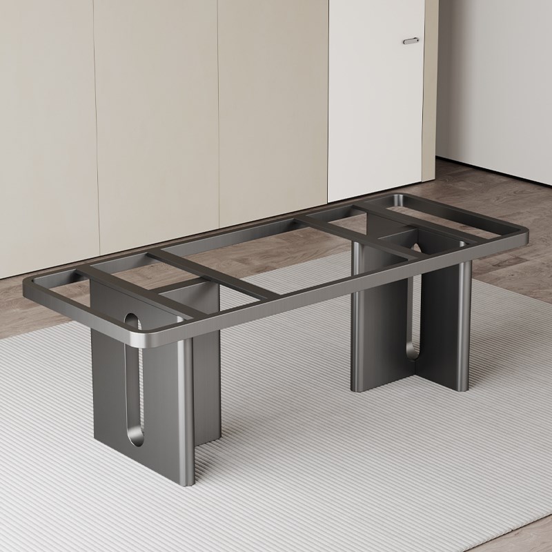 高端奢石不锈钢桌脚桌腿支架定z制大理石岩板餐桌脚办公茶桌腿底