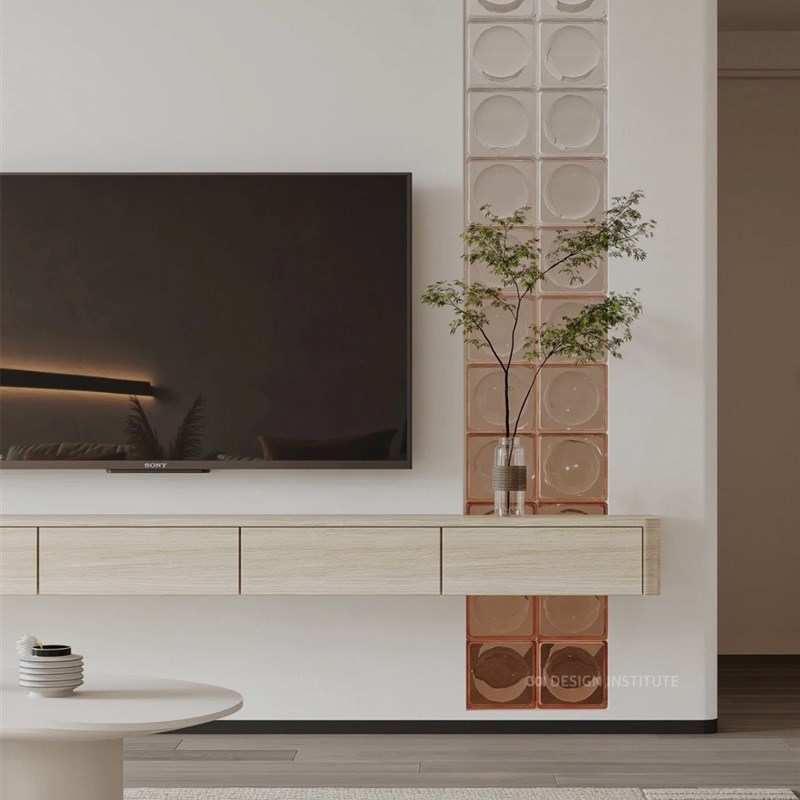 烤漆渐变彩色 太阳n纹内彩色定制玻璃砖方砖卫生间客厅隔断透光