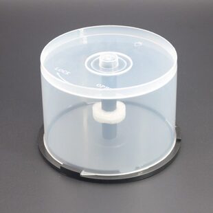 光盘桶布丁桶cd dvd桶50片空桶光盘盒透明塑料桶收纳桶12cm直径光