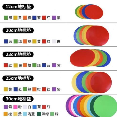 乃力足球地标垫标志物平面标志碟训练标志盘软标志碟体操定位