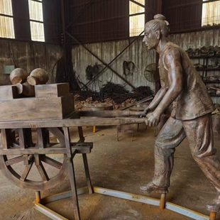 商业街步行街铸铜雕塑金属铸造博物馆展览馆装 饰点缀落地摆件