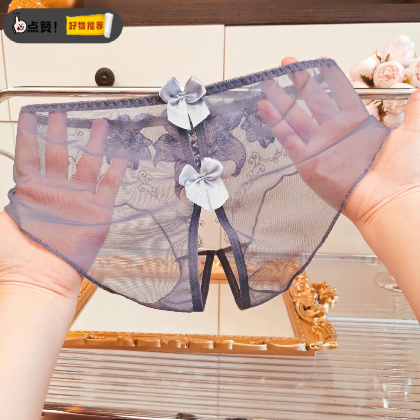 夏季薄款刺绣镂空女内裤