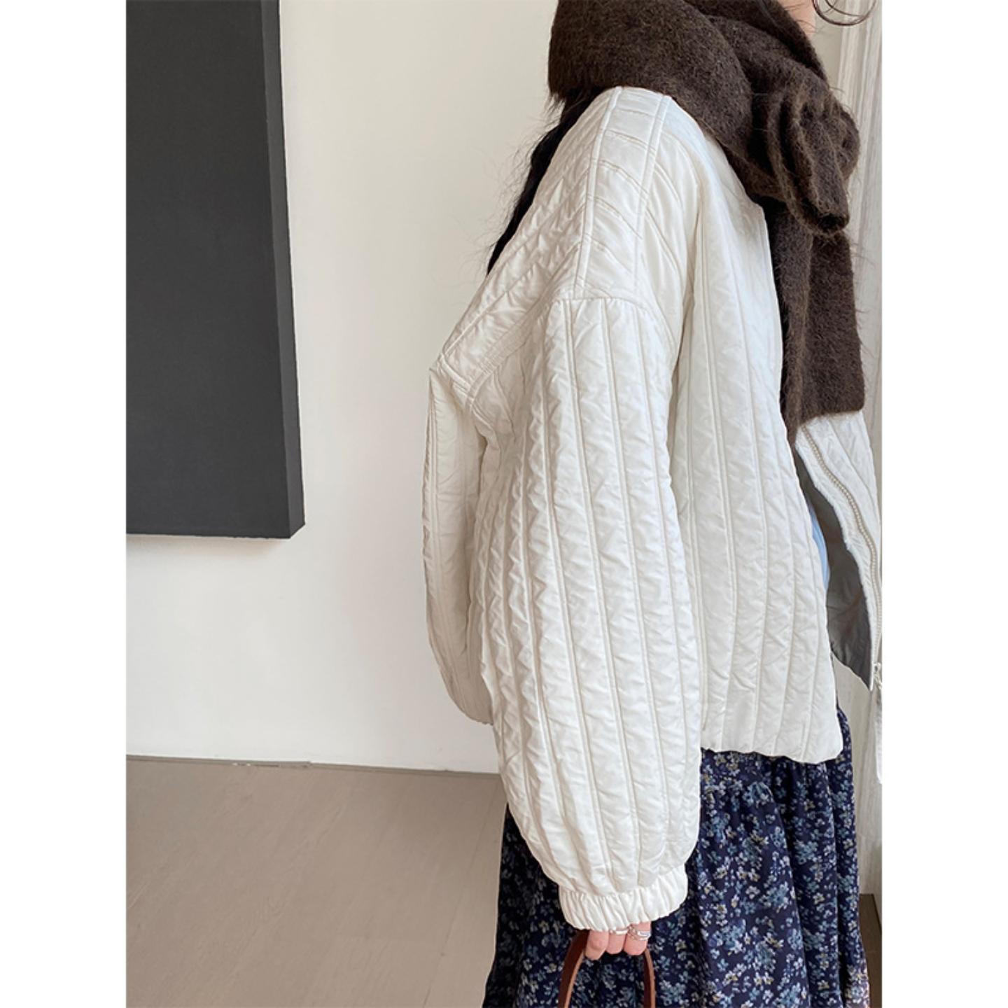 那末轻盈韩系绗线棉服女