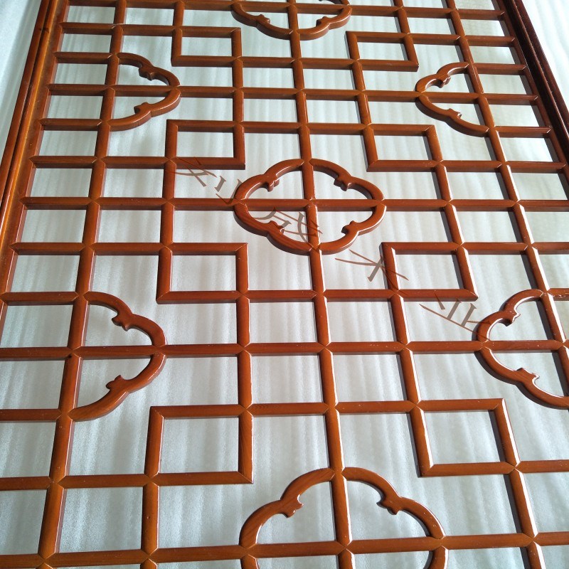 JG实木新中式屏风隔断仿古门窗花格镂空榫卯结构定 做定 做白胚松