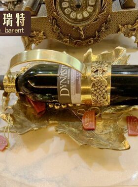 巴瑞特欧洲原装进口复古热销送礼品普雕刻葡萄全铜金红酒架酒托X