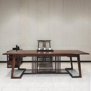 工厂直供 新中式乌金木茶桌椅组合公室茶室现简约淡雅泡茶台
