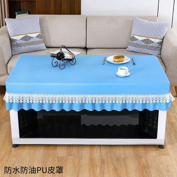 新款PU皮罩防水防油茶几桌罩长方形防尘防烫餐桌盖布防滑烤火桌罩,居家布艺,微波炉罩,淘宝优惠券,粉丝福利购,淘宝优惠卷