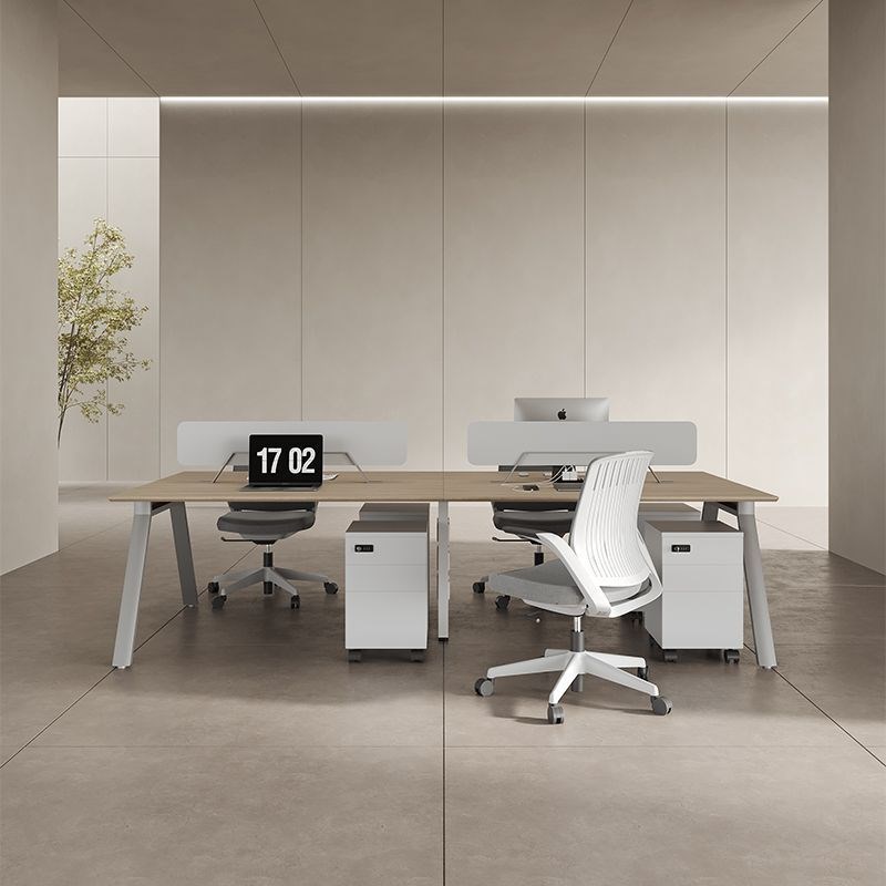 职员办公桌椅组合4四6人位简约现代办公室桌子屏风工位卡座员工位