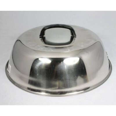 加厚不锈钢炒锅盖加高拱形老式圆形炒菜锅盖铁锅盖炒鼎盖大锅盖子