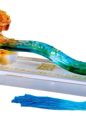 古法琉璃JS前程似锦好如意 书房 客厅 办公室摆件 商业礼品